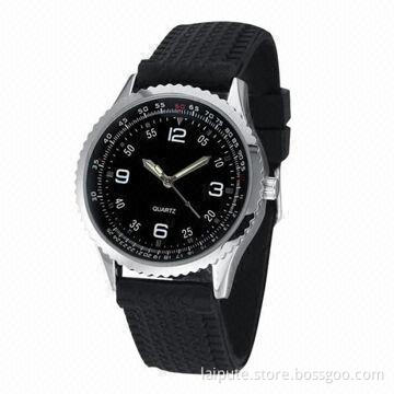Men's Racing Sports Watch with Big Case, Stainless Steel Case Back